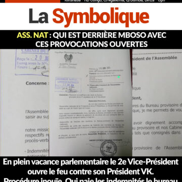 ASS. NAT : Qui est derrière MBOSO avec ces provocations ouvertes ?