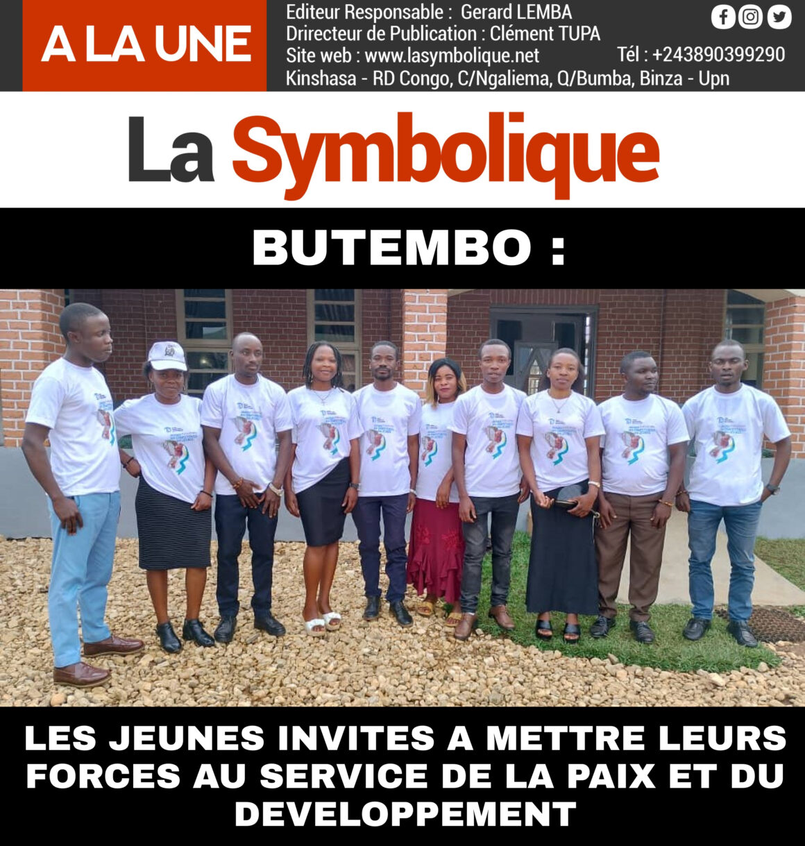 BUTEMBO : La force de la jeunesse ne doit pas servir à la destruction de la ville, conseil de Romain Tsongo.