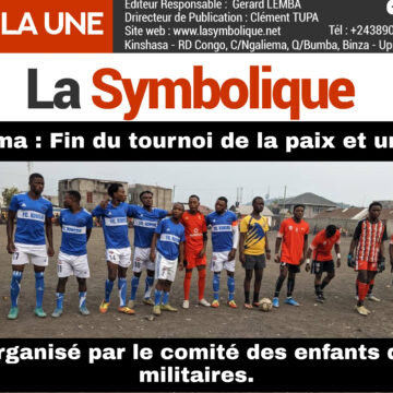 Goma : Fin du tournoi de la paix et unité, organisé par le comité des enfants de militaires.
