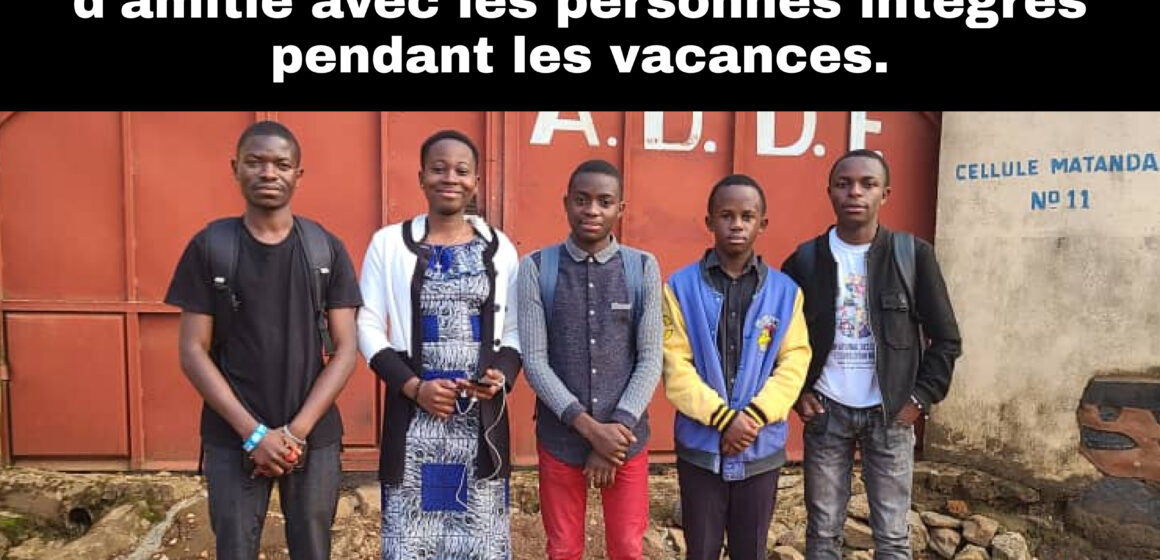 BUTEMBO: Les enfants appelés à se lier d’amitié avec les personnes intègres pendant les vacances.