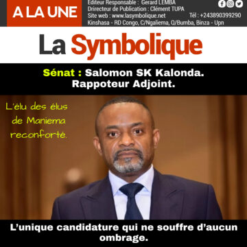 RDC: Au bureau définitif du Sénat,  Salomon Idi Kalonda candidat au poste de rapporteur-adjoint compte mettre tout son savoir-faire au service du peuple congolais.