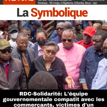 RDC-Solidarité: L’équipe gouvernementale compatit avec les commerçants, victimes d’un incendie à Kinshasa.