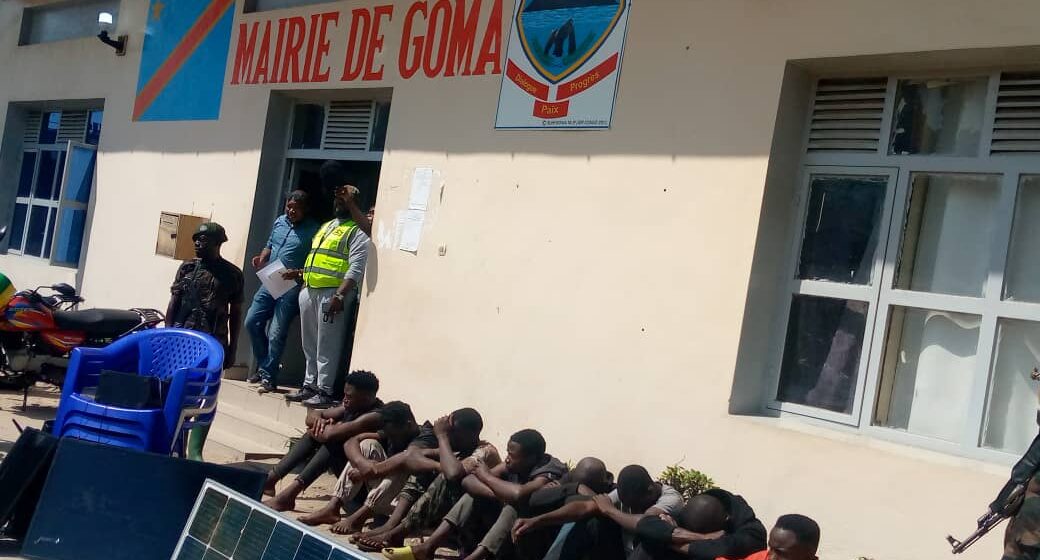 Goma :  Présentation des plusieurs présumés criminels au Maire de Goma ce samedi 14 septembre