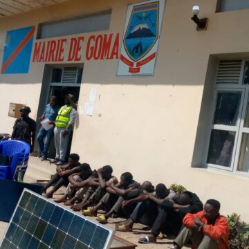 Goma :  Présentation des plusieurs présumés criminels au Maire de Goma ce samedi 14 septembre
