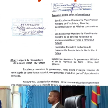 BUTEMBO : L’honorable KAMBALE KIBAKOSE Moïse plaide pour la réouverture de la route Butembo-Goma