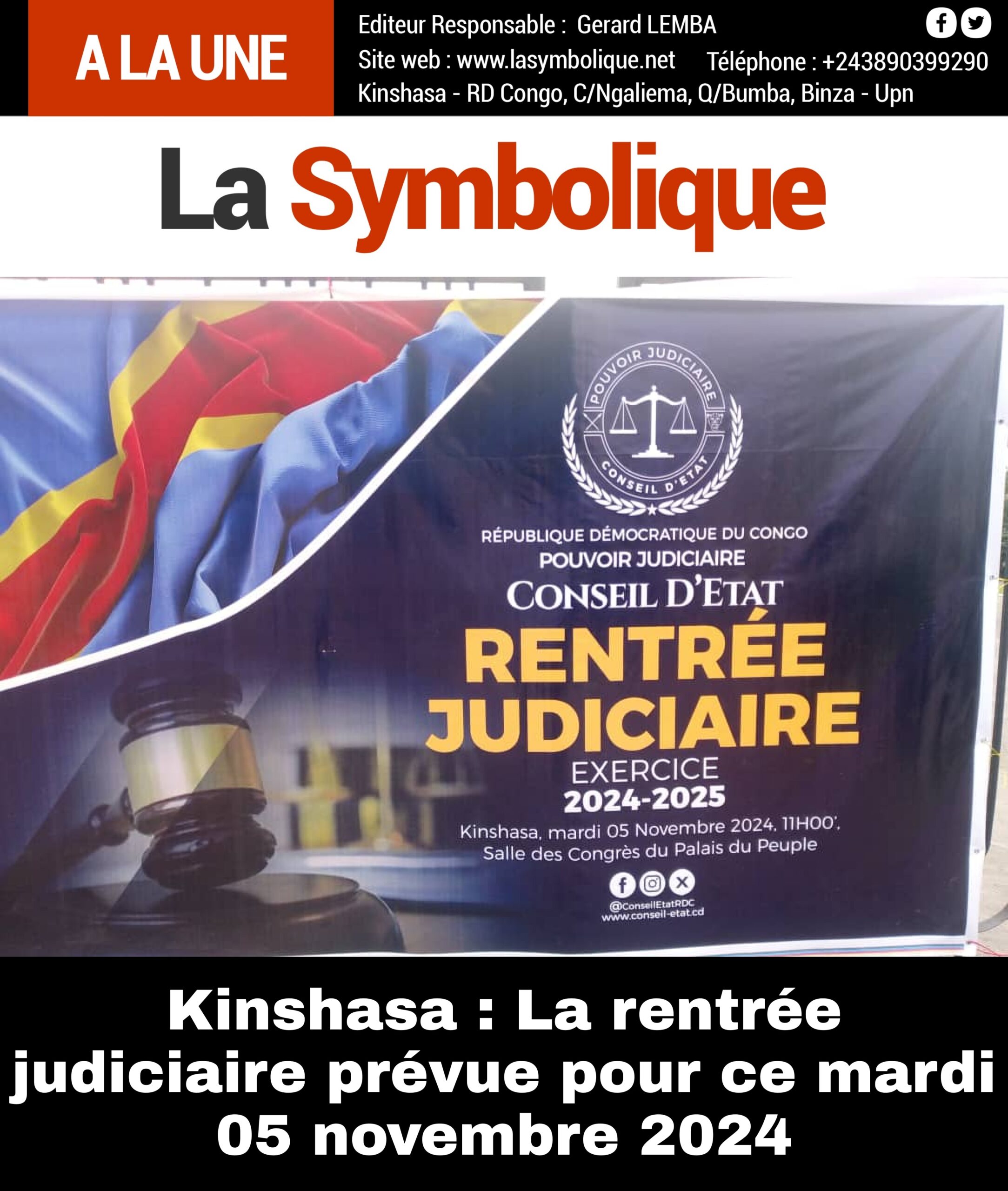Kinshasa : La rentrée judiciaire prévue pour ce mardi 05 novembre 2024