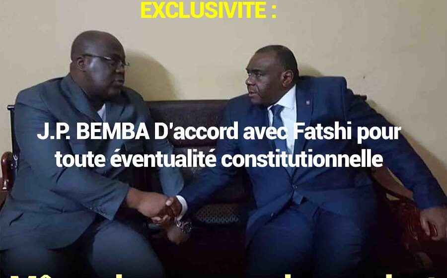 RDC : JP Bemba d’accord avec Fatshi sur la question de la révision constitutionnelle.