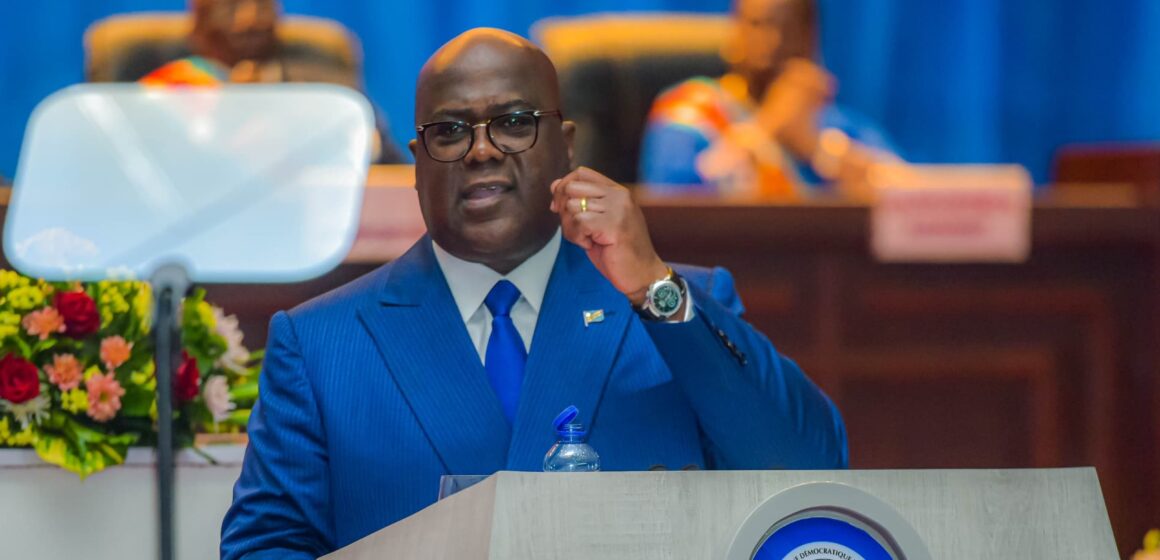 ASSEMBLÉE NATIONALE -SENAT : LE PRÉSIDENT DE LA RÉPUBLIQUE FÉLIX-ANTOINE TSHISEKEDI A TENU SON DISCOURS SUR L’ÉTAT DE LA NATION DEVANT LES DEUX CHAMBRES DU PARLEMENT RÉUNIES EN CONGRÈS
