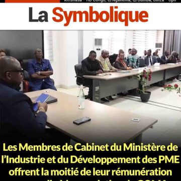 Les Membres de Cabinet du Ministère de l’Industrie et du Développement des PME offrent la moitié de leur rémunération mensuelle à la population de GOMA