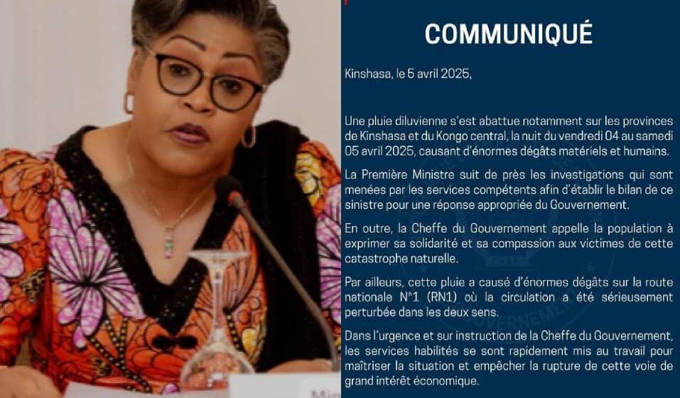 Inondations à Kinshasa : Judith Suminua invite la population d’exprimer sa solidarité et sa compassion aux victimes de cette catastrophe naturelle !