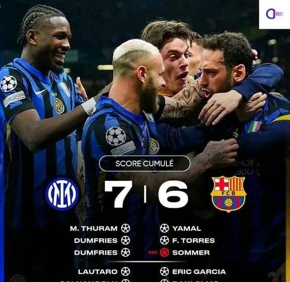 Sport – Football : UEFA Champions League, l’Inter Milan s’impose devant FC Barcelone 4-3 (7-6) et se qualifie à la finale !