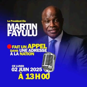 RDC : Martin Fayulu s’adresse à la Nation ce lundi 02 juin 2025