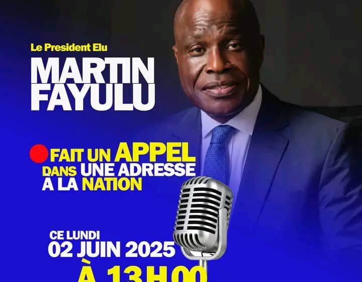 RDC : Martin Fayulu s’adresse à la Nation ce lundi 02 juin 2025
