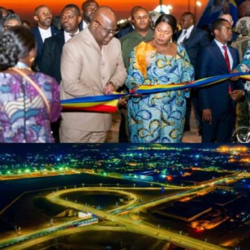 Lualaba : Sur son chemin de retour, Félix Tshisekedi a inauguré plusieurs infrastructures dont l’échangeur de Kolwezi l’ouvrant directement à la circulation !