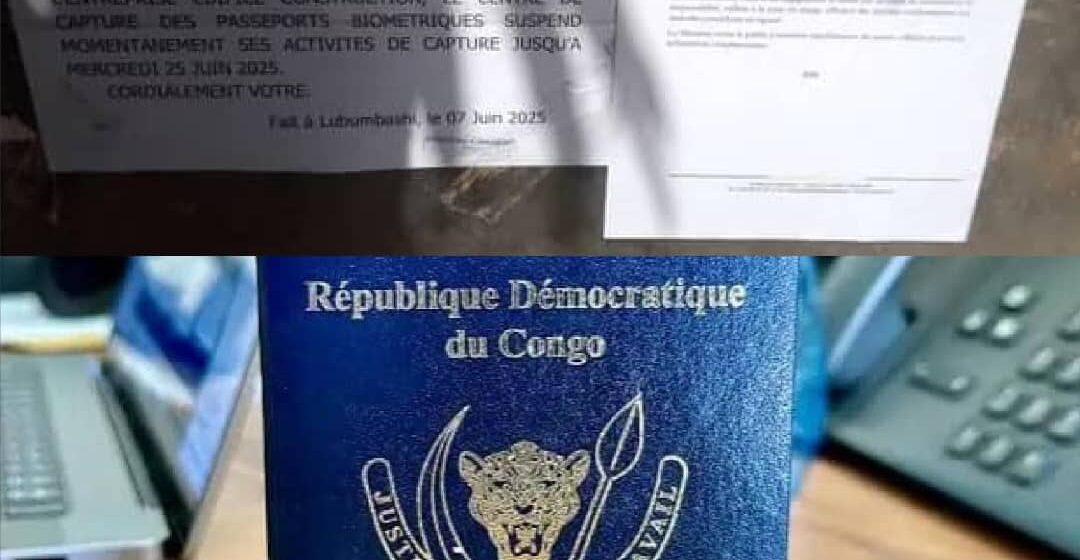 Lubumbashi : Suspension de la capture pour l’obtention des passeports biométriques !