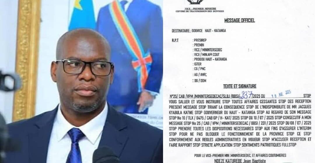 Le gouverneur du Haut Katanga va-t-il vers la fin de son règne suite à ses propos jugés mal placés ?