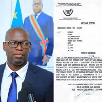 Le gouverneur du Haut Katanga va-t-il vers la fin de son règne suite à ses propos jugés mal placés ?