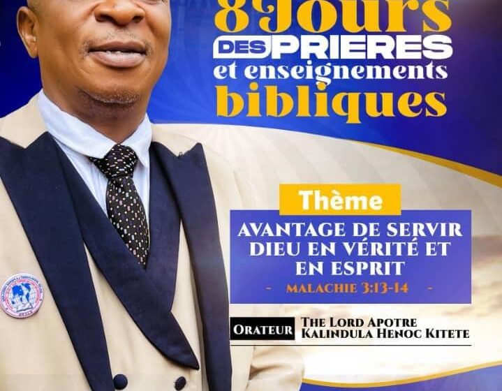 Butembo : L’église EJCPA/La Victoire est en pleine campagne de 8 jours des prières et enseignements bibliques jusqu’au 20 juillet 2025