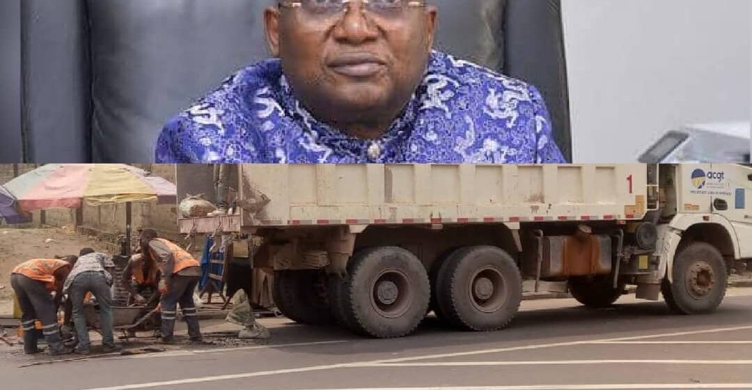 ACGT : Le DG Nico Nzau Nzau et les chinois font l’exception. Ils retournent sur la route Zolana pour la correction des moindres nids avant d’ériger les dos d’ânes !