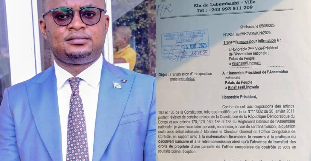 Ass. Nat. : Hon Mulimbi Kasongo adresse une question orale avec débat contre les malversations financière à l&rsquo;OCC