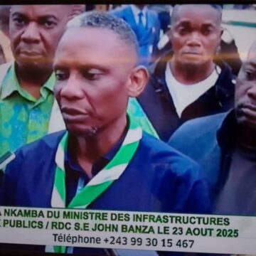 Cité Sainte de N’kamba : Le Ministre des ITP John Banza à moitié satisfait des travaux de construction de la route « Chemin de la passion de papa Simon Kimbangu »