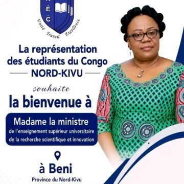 Nord-Kivu : Les étudiants invités à faire entendre leurs préoccupations auprès de la Ministre de l’ESURSI, en mission à Beni.