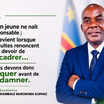 RDC : décoré par le Chef de l&rsquo;État, le Consul Kambale Mukokoma Eliphaz appelle à un meilleur encadrement de la jeunesse.