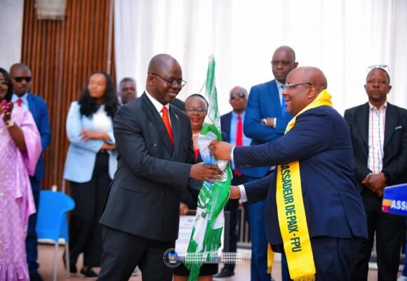 IMG-20260705-WA0010 Diplomatie parlementaire pour la paix: Les Honorables Aimé BOJI SANGARA et Isaac JC TSHILUMBAYI investis respectivement président d’honneur et président du Bureau exécutif national de l’AIPP-RDC.